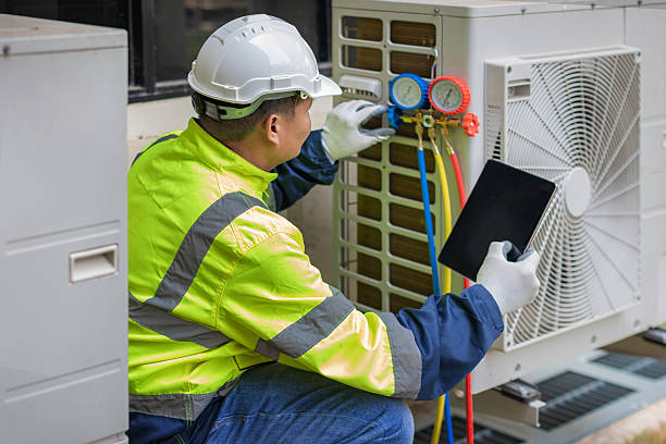 Professional Hvac technician working in Hanover, MA